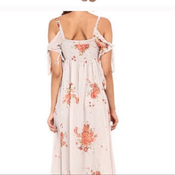 Free People Cold Shoulder Double Sleeve Tie Dress - Picture 2 of 8